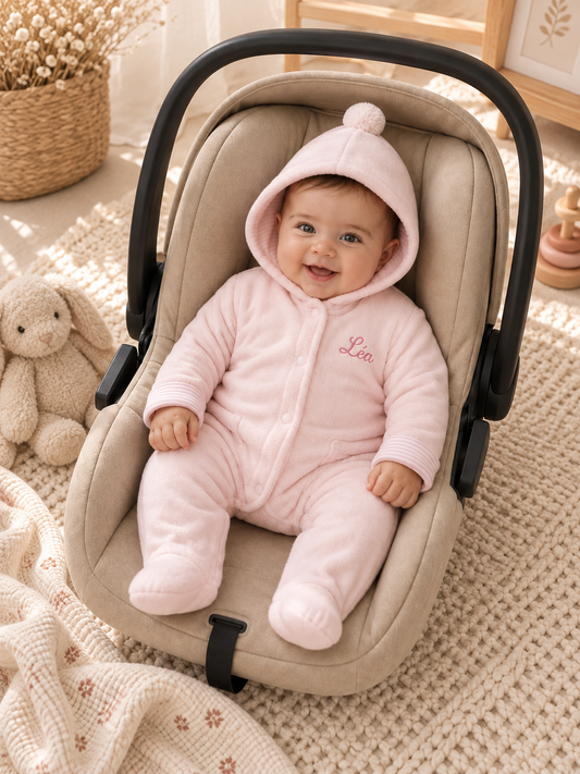Combinaison pilote bébé Leon, rose