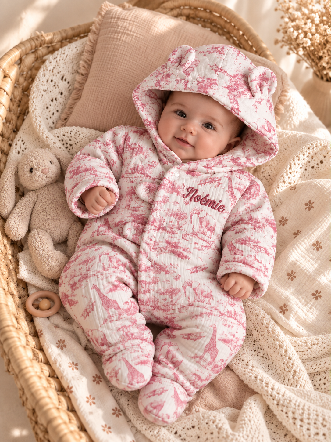 Combinaison Pilote - Safari, coloris rose