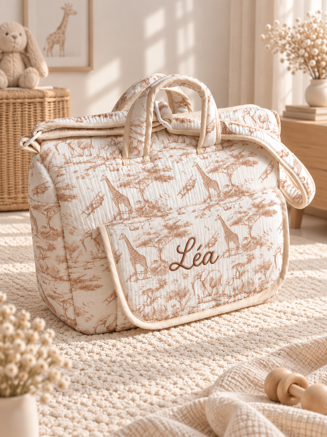 Sac à langer - Safari, coloris beige