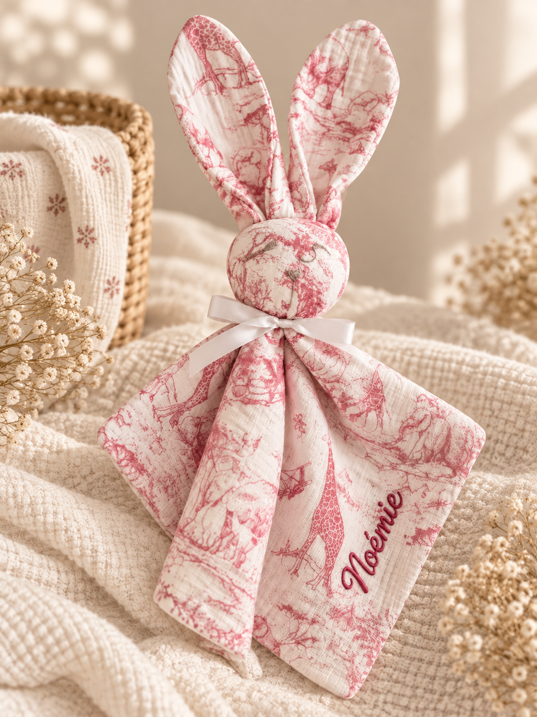 Doudou - Safari, coloris rose
