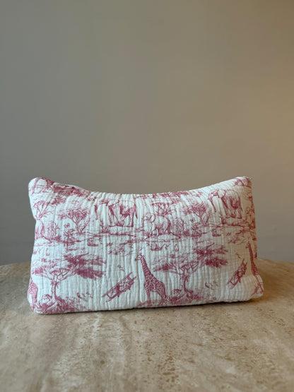 Trousse de toilette Safari rose vue de face