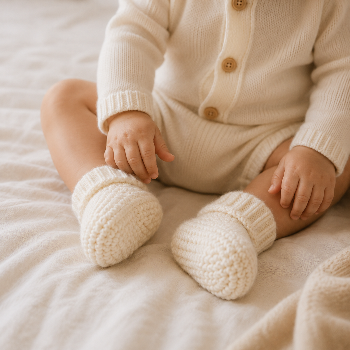 Chaussons bébé Noa en maille