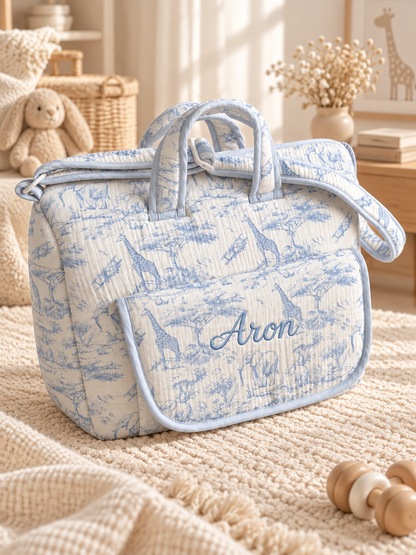 Sac à langer - Safari, coloris bleu