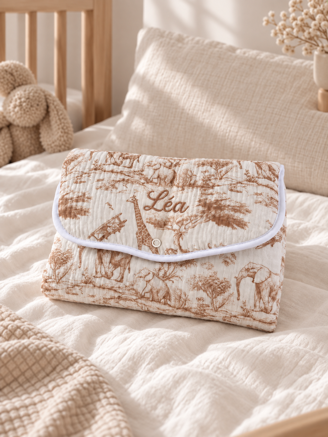 Tapis à langer nomade - Safari, coloris beige