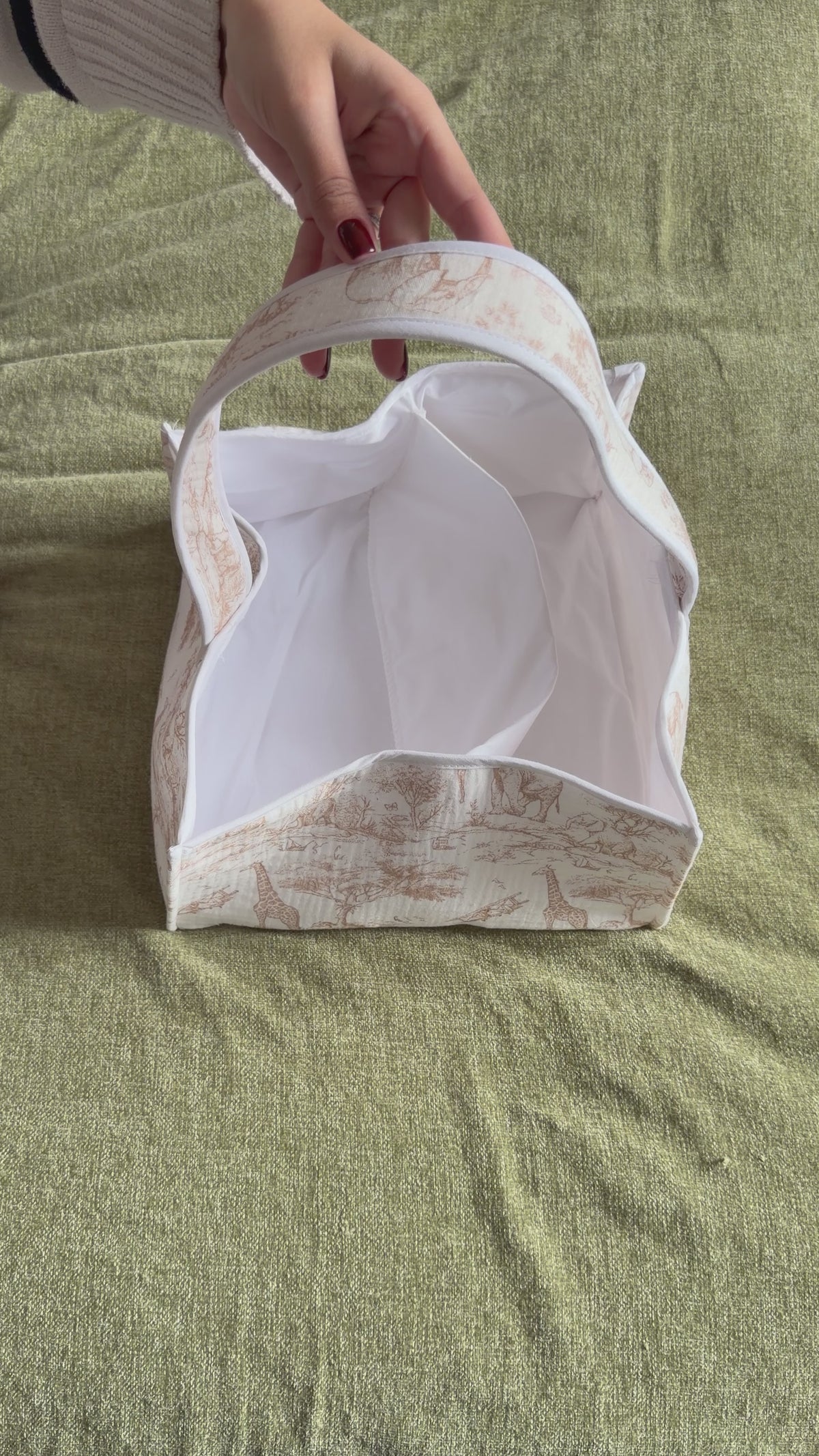 Vidéo Panier de rangement Safari beige