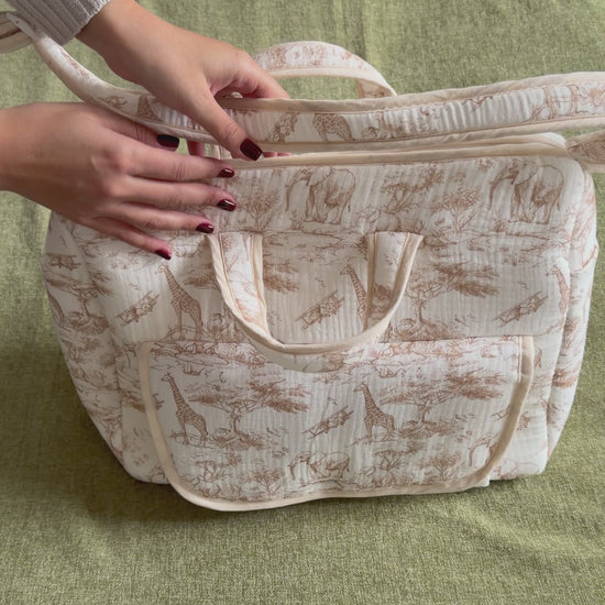 Vidéo Sac à langer Safari beige