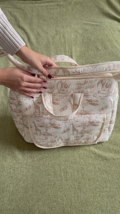 Vidéo Sac à langer Safari beige