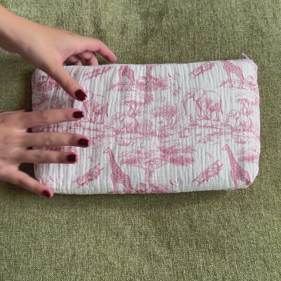 Vidéo Trousse de toilette Safari rose